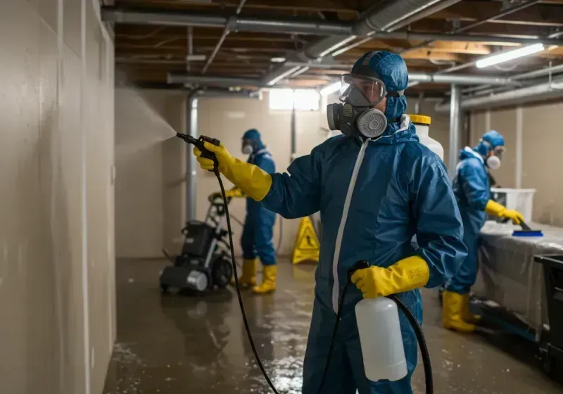 Basement Sanitization and Antimicrobial Treatment process in Wilmington Manor, DE